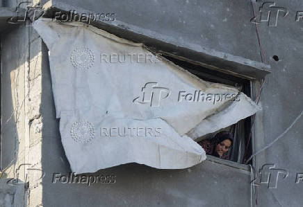 Aftermath of an Israeli strike on a house, in Khan Younis