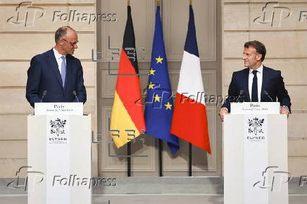 New German Chancellor Merz visits Paris