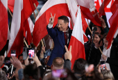 Poland's Presidential candidates hold final debate at Polish Television in Warsaw
