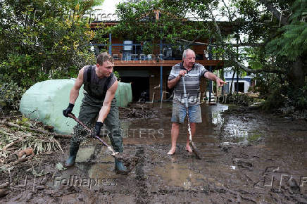 Aftermath of flooding in Croki