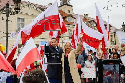 Warsaw Mayor and presidential candidate Trzaskowski campaigns in Kepno