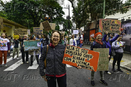 Protesto em São José dos Campos contra o PL da Devastação