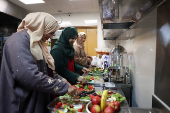 Khizra Mosque hosts a lunch as part of its Eid al-Adha celebrations, in Manchester