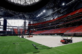 Natural grass installation for FIFA Club World Cub soccer in Atlanta