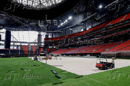 Natural grass installation for FIFA Club World Cub soccer in Atlanta