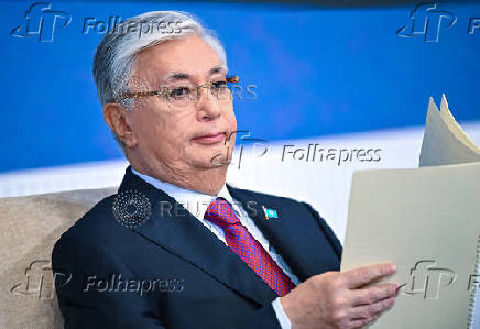 Kazakhstan's President Kassym-Jomart Tokayev attends the Eurasian Economic Forum in Minsk