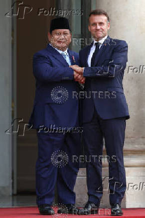 French President Macron meets Indonesian President Subianto, in Paris