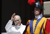 Pope Leo XIV leads Angelus prayer at Castel Gandolfo