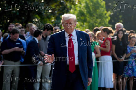U.S. President Donald Trump departs for Scotland