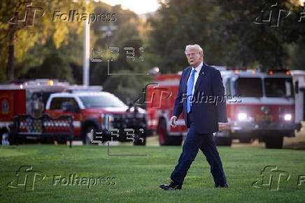 White House US President Donald Trump heads to New York