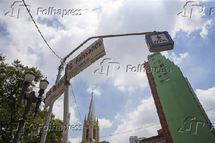 Local onde ficava o edifício Wilton Paes de Almeida, no largo do Paissandu, em SP