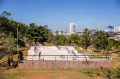 Vista da pista de skate do Bosque Maia, em Guarulhos (SP)