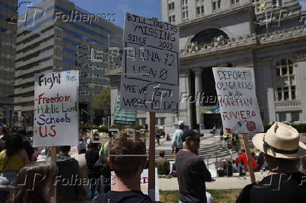 People Rally to Protest Trump policies and Billionaires agenda