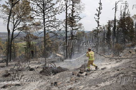 Wildfires burn in the Jerusalem hills, central Israel