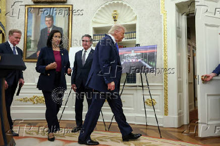U.S. President Donald Trump makes a sports announcement at the White House in Washington