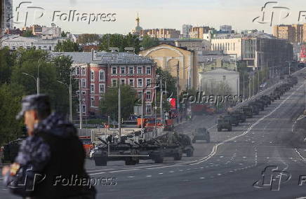 General rehearsal for Russia's annual Victory Day parade in Moscow