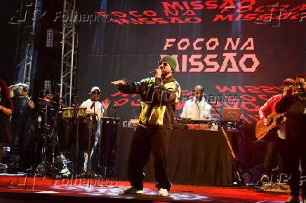 Virada Cultural, o cantor Rapper Rashid, no palco de Itaquera