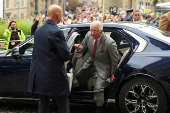 Britain's King Charles vists Lancaster