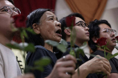 Chan Po-ying, chair of Hong Kong?s League of Social Democrats hosts a press conference to announce the party?s dissolution amid China?s national security law, in Hong Kong