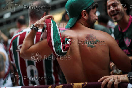 Fluminense fans gather ahead of their FIFA Club World Cup semi-final match against Chelsea, in New York City