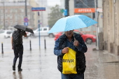 Rainy weather in Warsaw