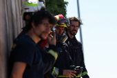 Aftermath of a wildfire in Casarrubios del Monte
