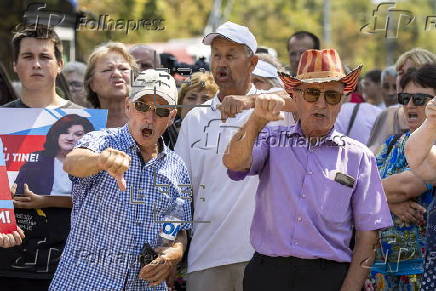 Supporters of banned pro-Russian political party Shor protest against government in Chisinau