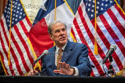 Texas Governor and U.S. Agriculture Secretary hold a press conference to address screwworm issue, in Austin