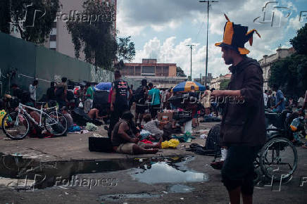 Movimento de dependentes químicos na região da Cracolândia