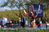 Rally in support of French far-right leader Marine Le Pen in Paris