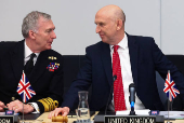 UK and France host a defence ministers meeting of the Coalition of the Willing at NATO in Brussels