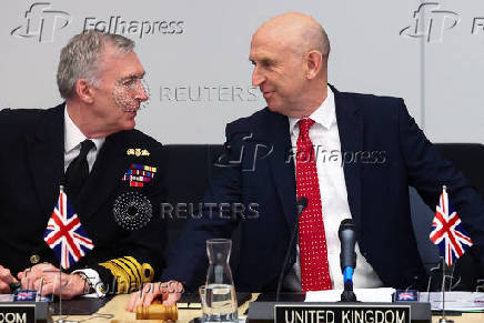 UK and France host a defence ministers meeting of the Coalition of the Willing at NATO in Brussels
