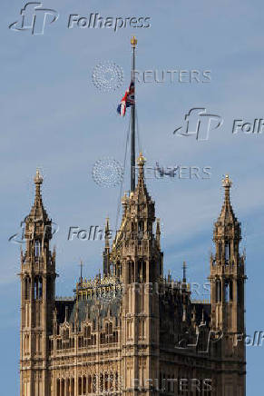 UK Parliament flags at half-mast following the death of Pope Francis