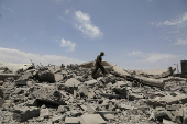 Aftermath of U.S. air strikes in Sanaa