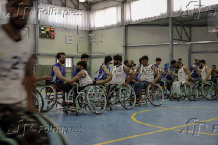 Wheelchair basketball selection tournament for the national team, supported by the Red Cross Committee, in Kabul.