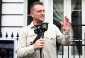 Anti-immigration activist Stephen Yaxley-Lennon at Westminster Magistrates' Court, in London