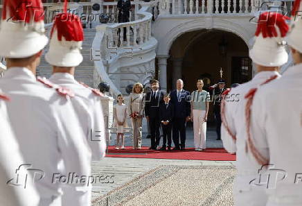 French President Macron visits Monaco