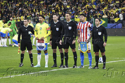 Partida das eliminatórias sul-americanas da copa do mundo de 2026 entre brasil x paraguai