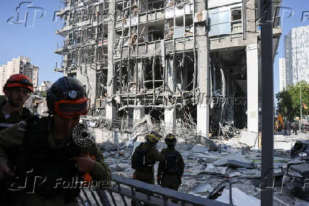 Aftermath of a strike from Iran on Israel, in Ramat Gan