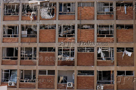 Aftermath of a missile strike from Iran on Israel, at Soroka Medical Center, in Be'er Sheva