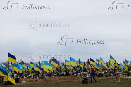 Soldiers' graveyard in Kharkiv