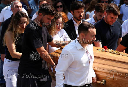 Funeral of Liverpool's Portuguese soccer player Diogo Jota and his brother Andre Silva, who died in a car crash near Zamora, Spain
