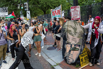 Protest against Prime Minister of Israel Benjamin Netanyahu's visit to Washington