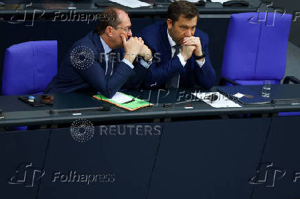 German lower house of parliament Bundestag budget session, in Berlin