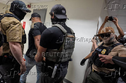 Scenes at U.S. immigration court in Manhattan, New York City