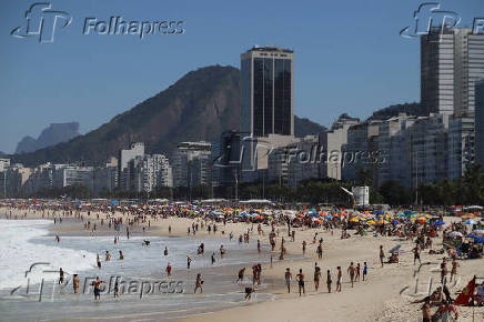 Movimentação nas praias do Rio de Janeiro.