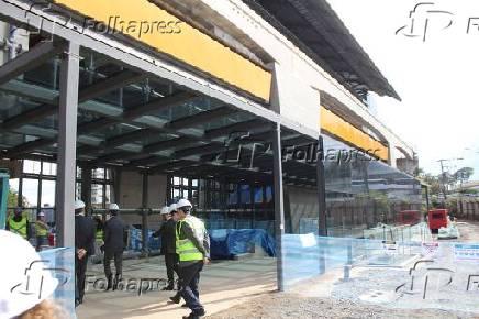 Obras da estação Aeroporto de Congonhas em SP