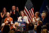 Wisconsin Supreme Court candidate Judge Crawford's election night in Madison