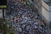 Anti-Trump 'Hands Off!' protest, in Los Angeles