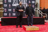 Ice Cube is honored at handprint and footprint ceremony in Los Angeles